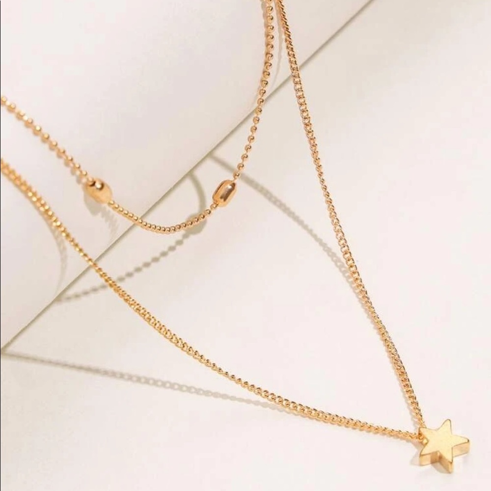 Amaya • Layered Star Necklace - Picture 3 of 4